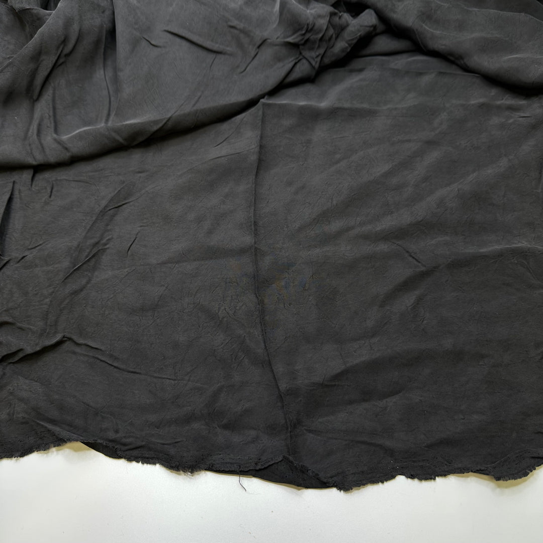 Fool Not To Buy This - Brushed Twill Weave Tencel Blend Woven - Black - 2M Bundle