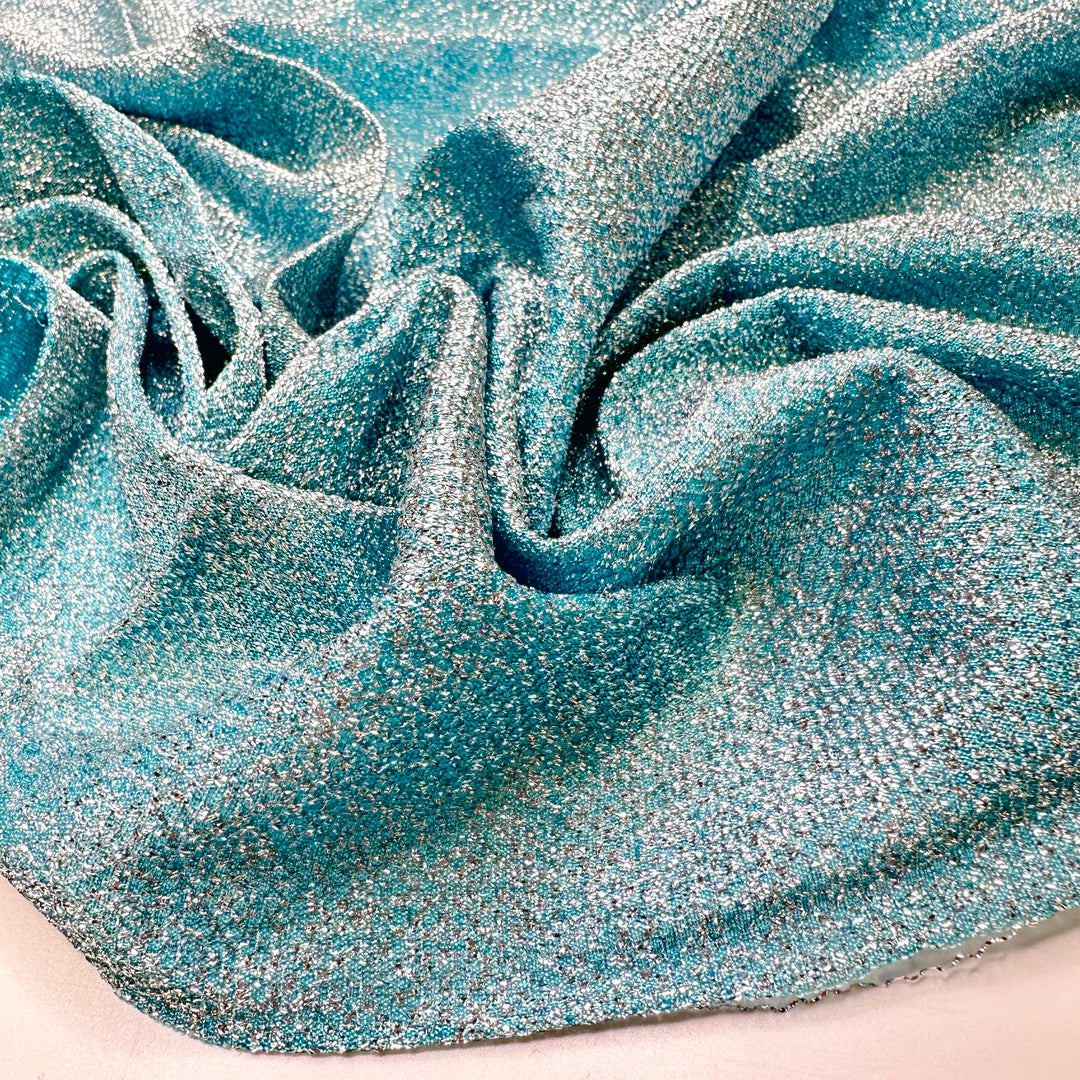 Surprise Party - Metallic Poly Knit - Blue/Silver - 1.4M Bundle