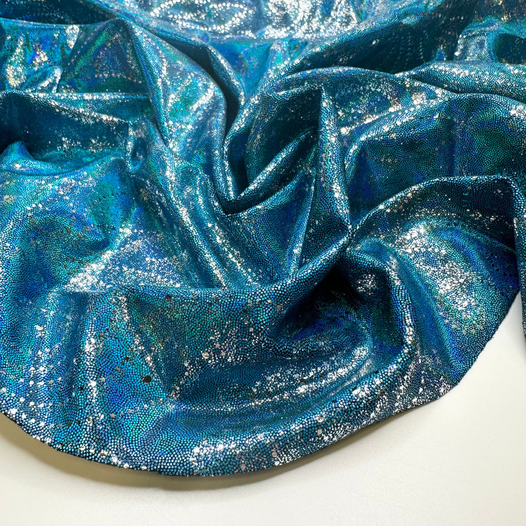 UB - Double Pirouette - Poly/Spandex Knit - Blue/Silver Damask - 0.7M Bundle