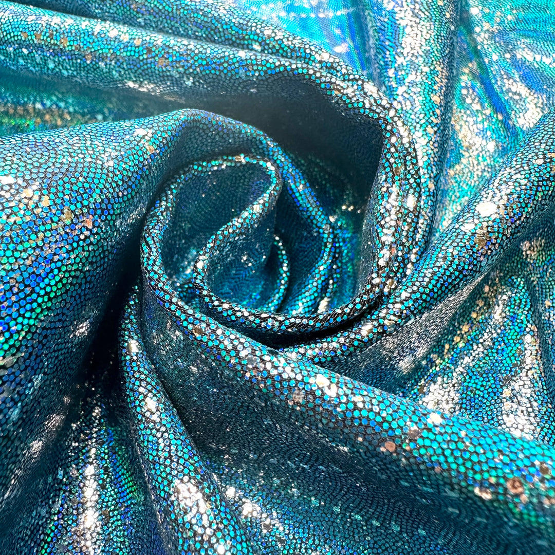 UB - Double Pirouette - Poly/Spandex Knit - Blue/Silver Damask - 0.7M Bundle