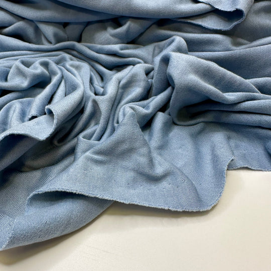 Blooming Rain - Jersey Cotton Blend Knit - Light Blue - 1.8M Bundle
