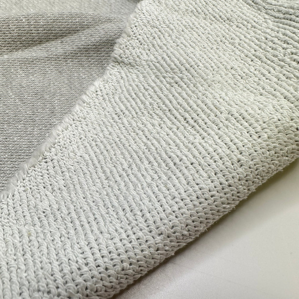 What A Feeling - Large Loop Terry French Terry Cotton Knit - Light White/Grey - 1.2M Bundle