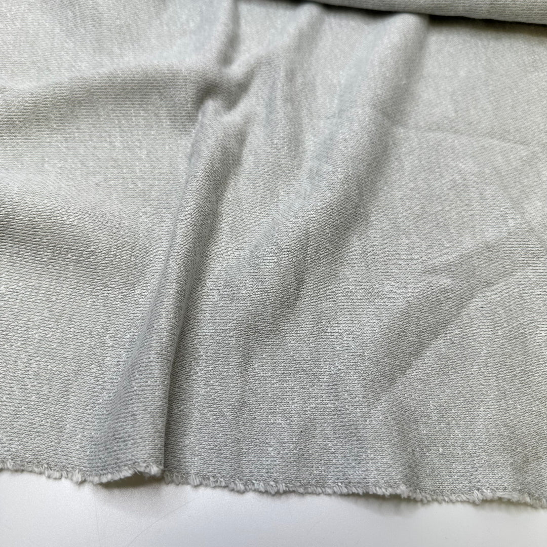 What A Feeling - Large Loop Terry French Terry Cotton Knit - Light White/Grey - 1.2M Bundle