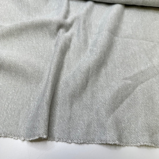 What A Feeling - Large Loop Terry French Terry Cotton Knit - Light White/Grey - 1.2M Bundle