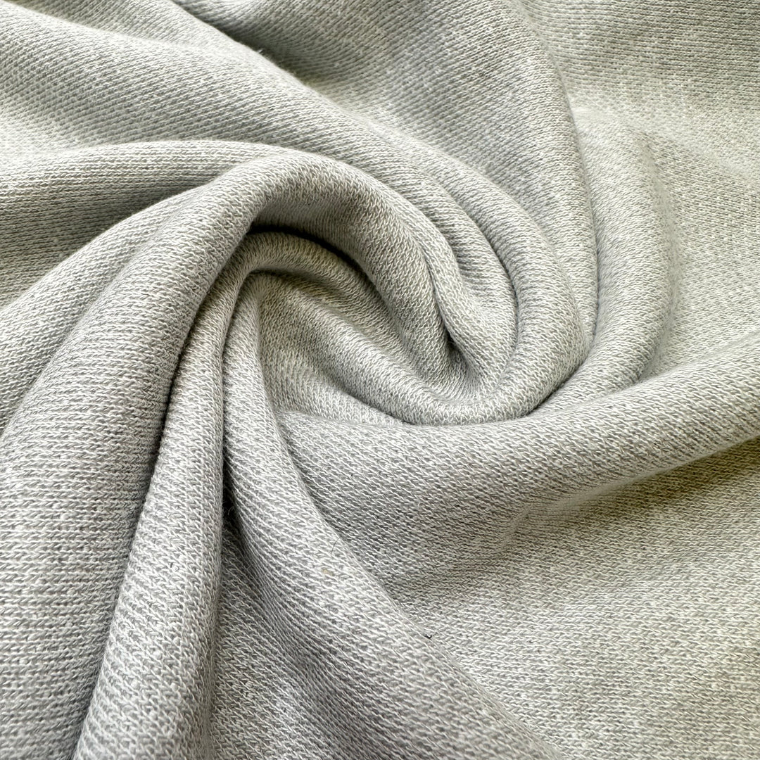 What A Feeling - Large Loop Terry French Terry Cotton Knit - Light White/Grey - 1.2M Bundle