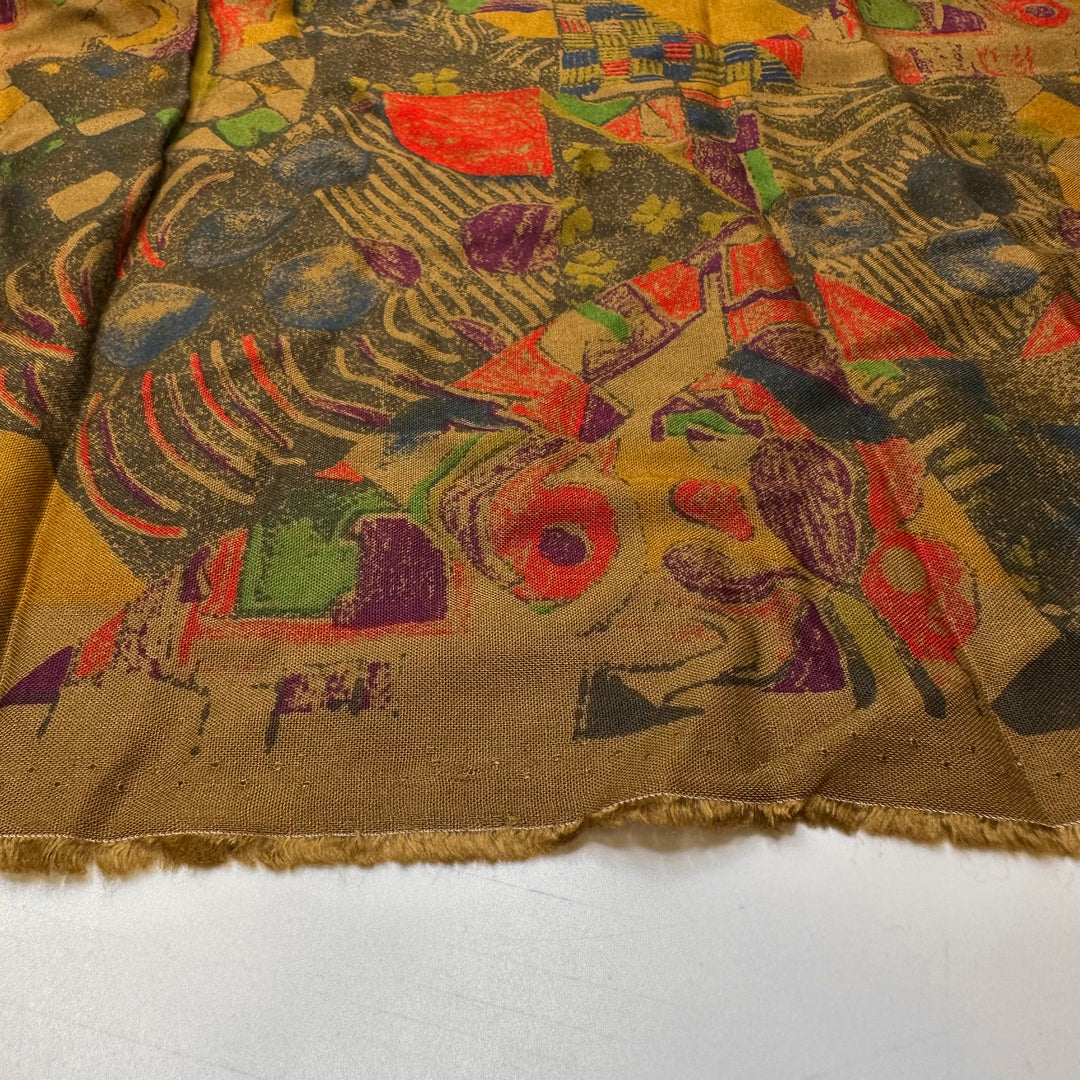 Playing In The Garden - Cotton Blend Woven - Brown Multi Abstract - 2.25M Bundle