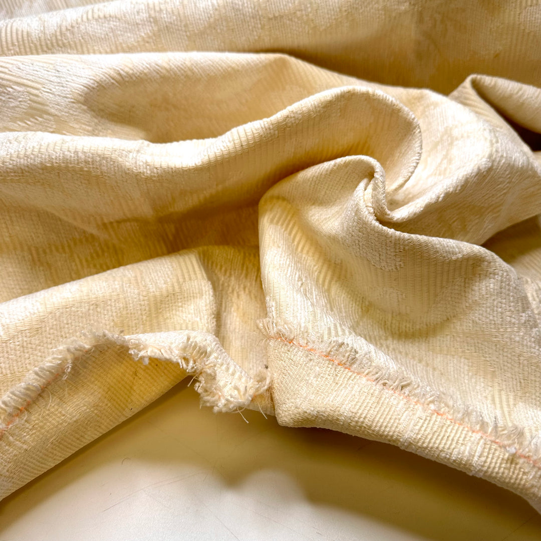 Flowers In The Snow - Fire Retardent Cotton Blend Woven - Cream/White Floral - 1.35M Bundle
