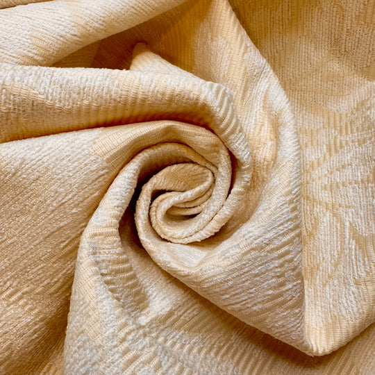 Flowers In The Snow - Fire Retardent Cotton Blend Woven - Cream/White Floral - 1.35M Bundle