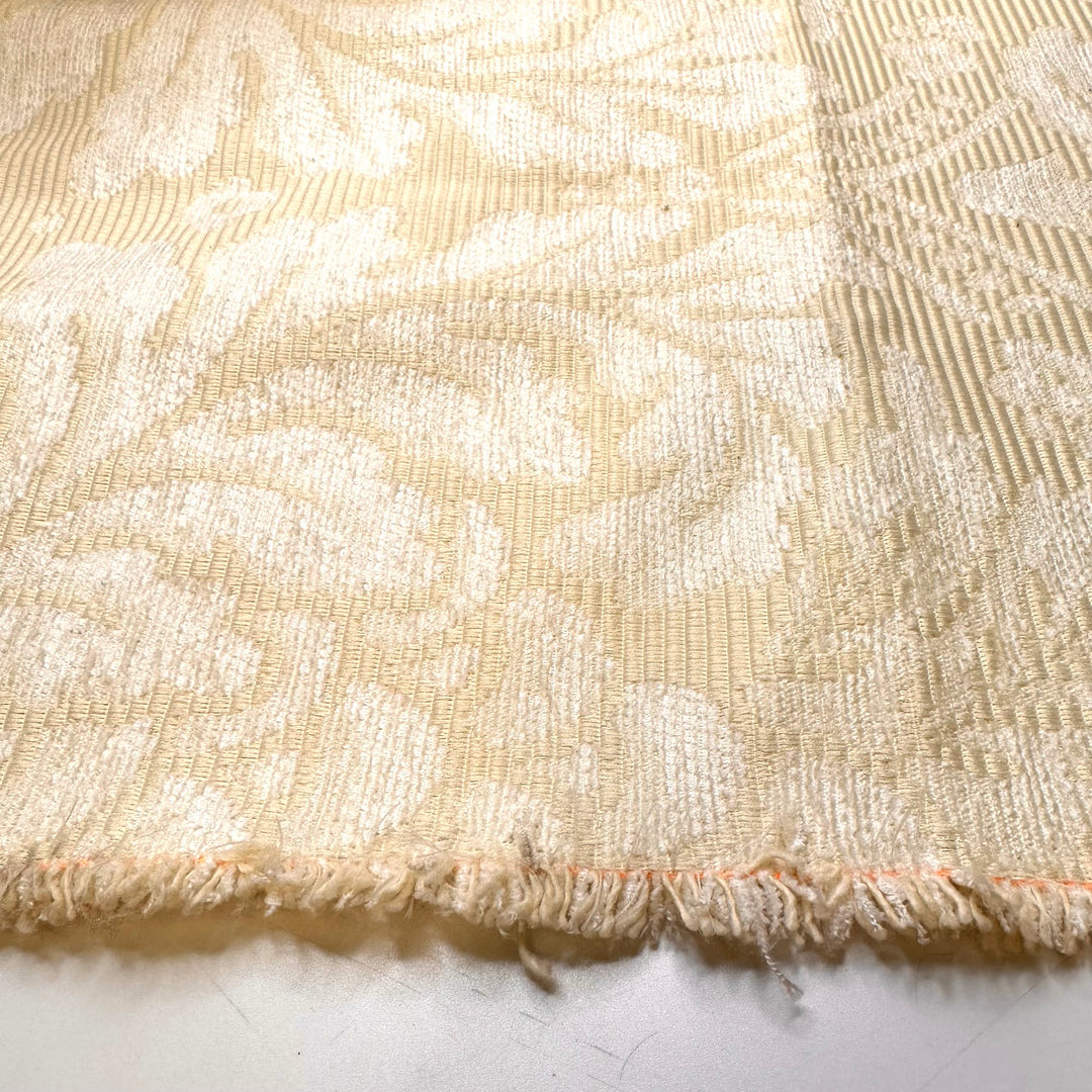 Flowers In The Snow - Fire Retardent Cotton Blend Woven - Cream/White Floral - 1.35M Bundle