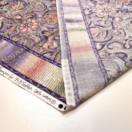 Ornamental Allium - Cotton Woven - Purple Multi Floral - 1.45M Bundle