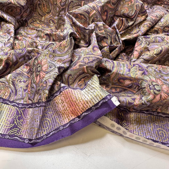 Ornamental Allium - Cotton Woven - Purple Multi Floral - 1.45M Bundle