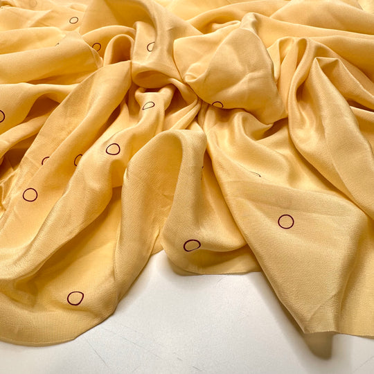 Honeysuckle - Silk Woven - Dark Red/Cream Circles - 1.85M Bundle
