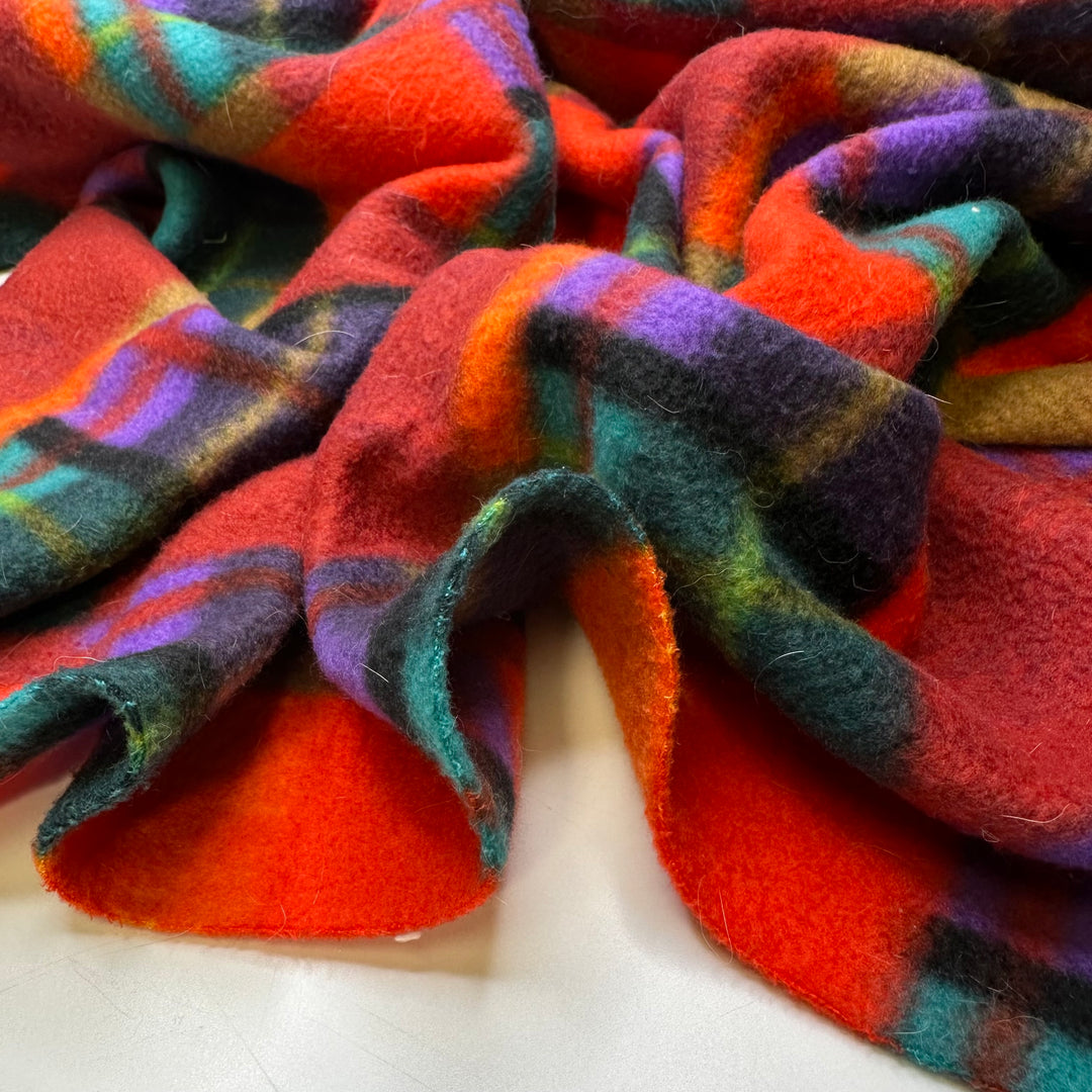 Designing A Bouquet - Fleece Polyester Blend Knit - Multi Plaid - 1.1M Bundle