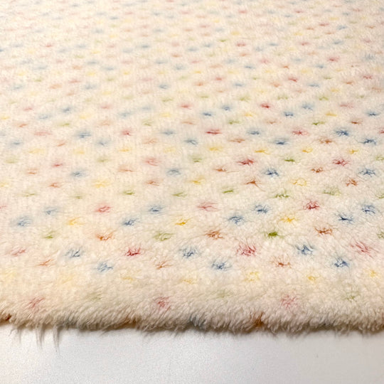 Floral Rainbow - Polyester Blend Knit - White Multi Polka Dots - 1.7M Bundle