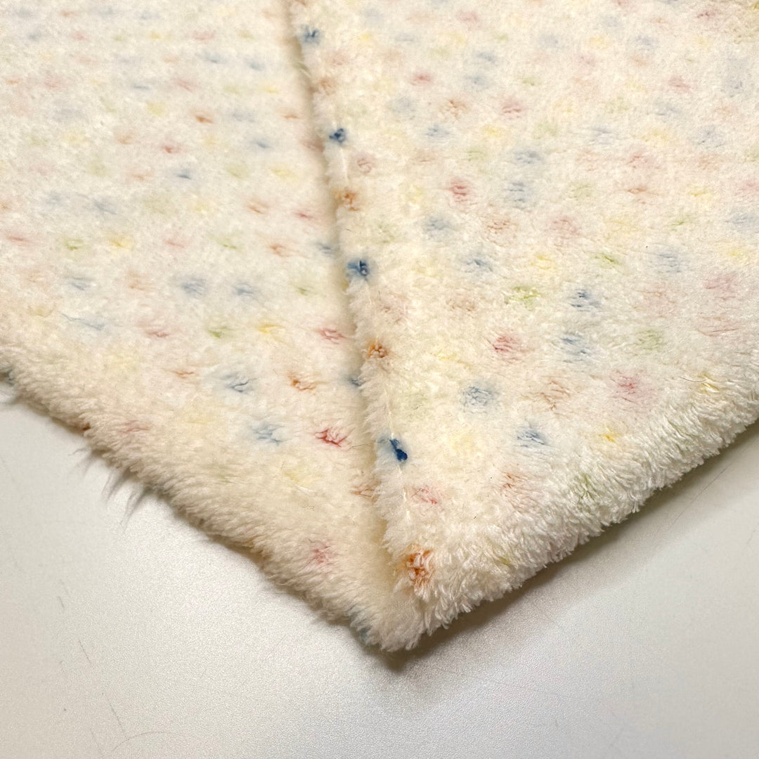 Floral Rainbow - Polyester Blend Knit - White Multi Polka Dots - 1.7M Bundle