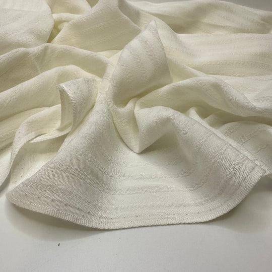 Coconut Sprinkles - Rayon Blend Woven - White Pinstripe - 4M Bundle