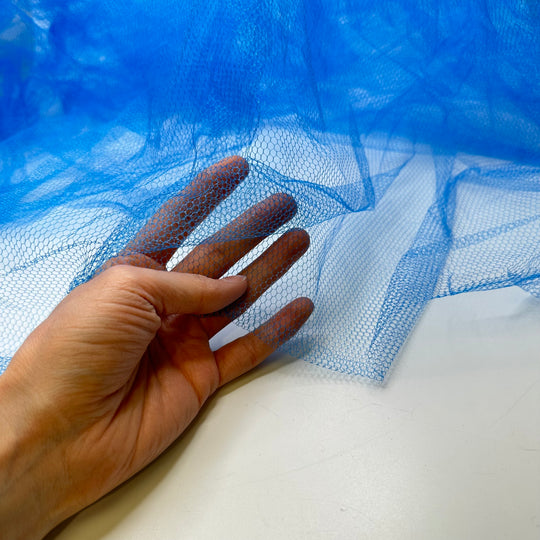 Decorating So You Wont Miss Is - Tulle Polyester Blend Knit - Light Blue - 1.3M Bundle
