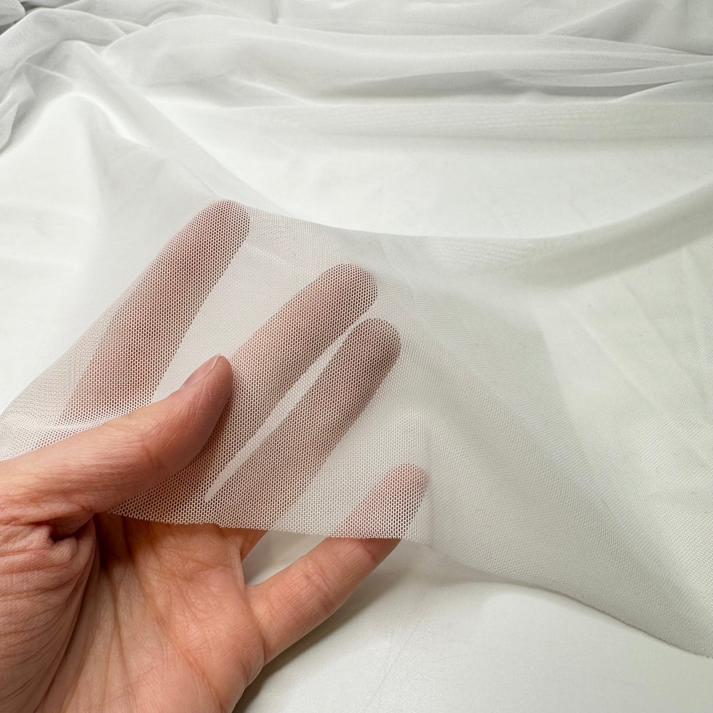 Stiff Egg Whites - Mesh Poly/Spandex Knit - Light White/Grey - 3M Bundle