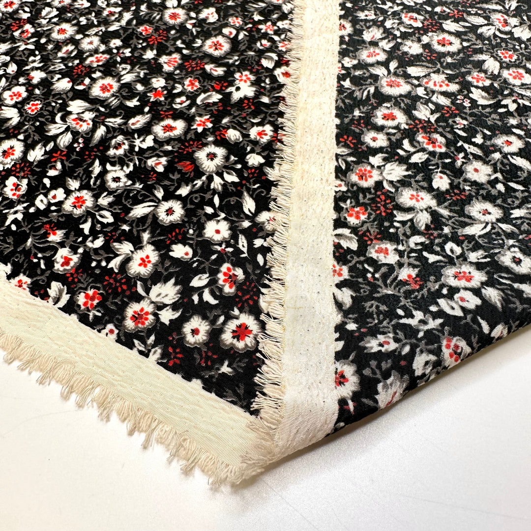 UB - Midnight In The Garden - Crepe Poly Woven - Black Multi Floral - 1.45M Bundle