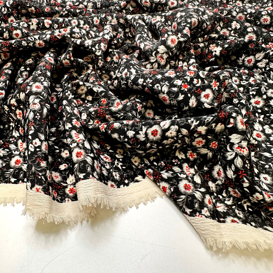 UB - Midnight In The Garden - Crepe Poly Woven - Black Multi Floral - 1.45M Bundle