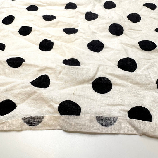 UB - Cruellas Ready To Wear Collection - Cotton Blend Woven - Black/White Polka Dots - 1.45M Bundle