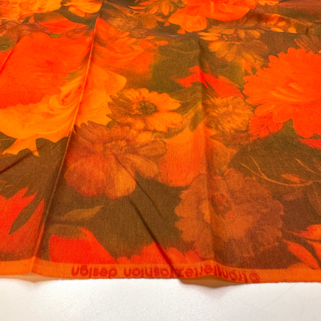 UB - That First Sip Of Herbal Tea - Polyester Blend Woven - Orange Multi Floral - 3.3M Bundle