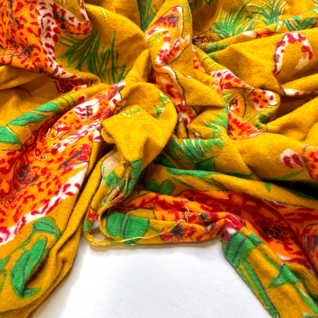 UB - On The Prowl - Flanelette Cotton Woven - Dark Yellow Multi Animal Print - 1.5M Bundle