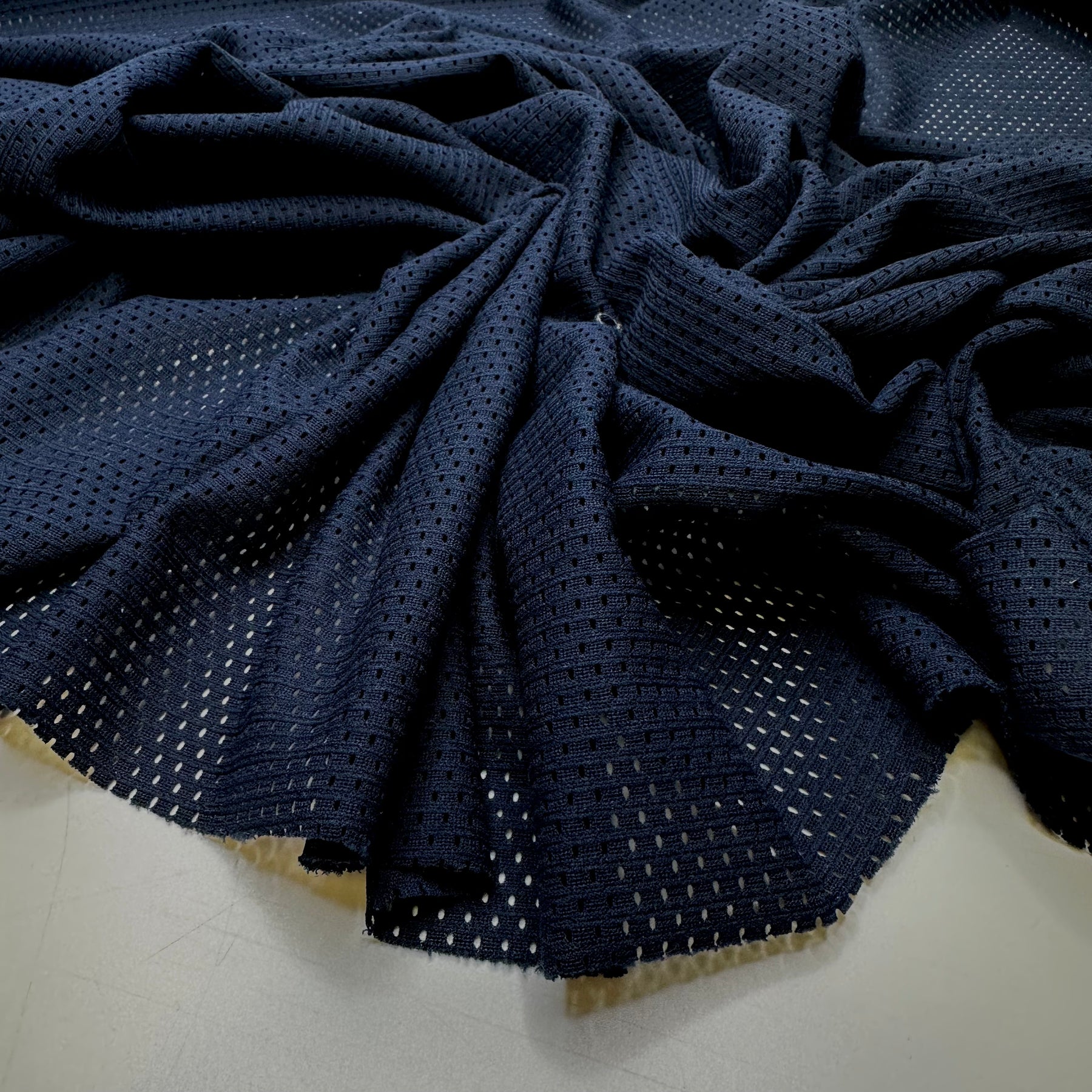 Soccer Season - Sport Mesh Polyester Blend Knit - Navy - 1.3M Bundle ...