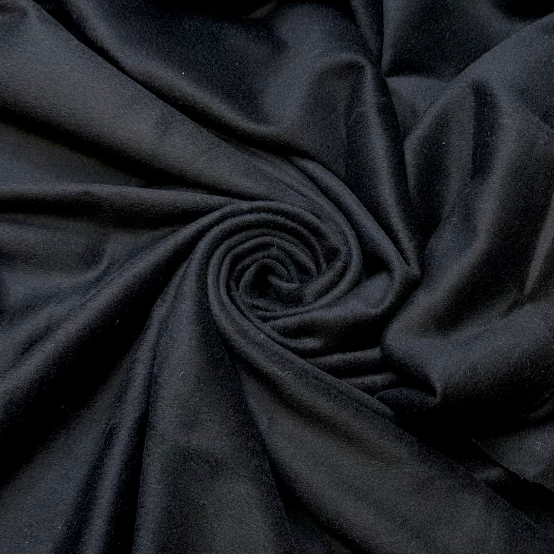 Warm Vintage Winter Coat - Wool/Acrylic Woven - Black Geometric Floral - 1.6M Bundle