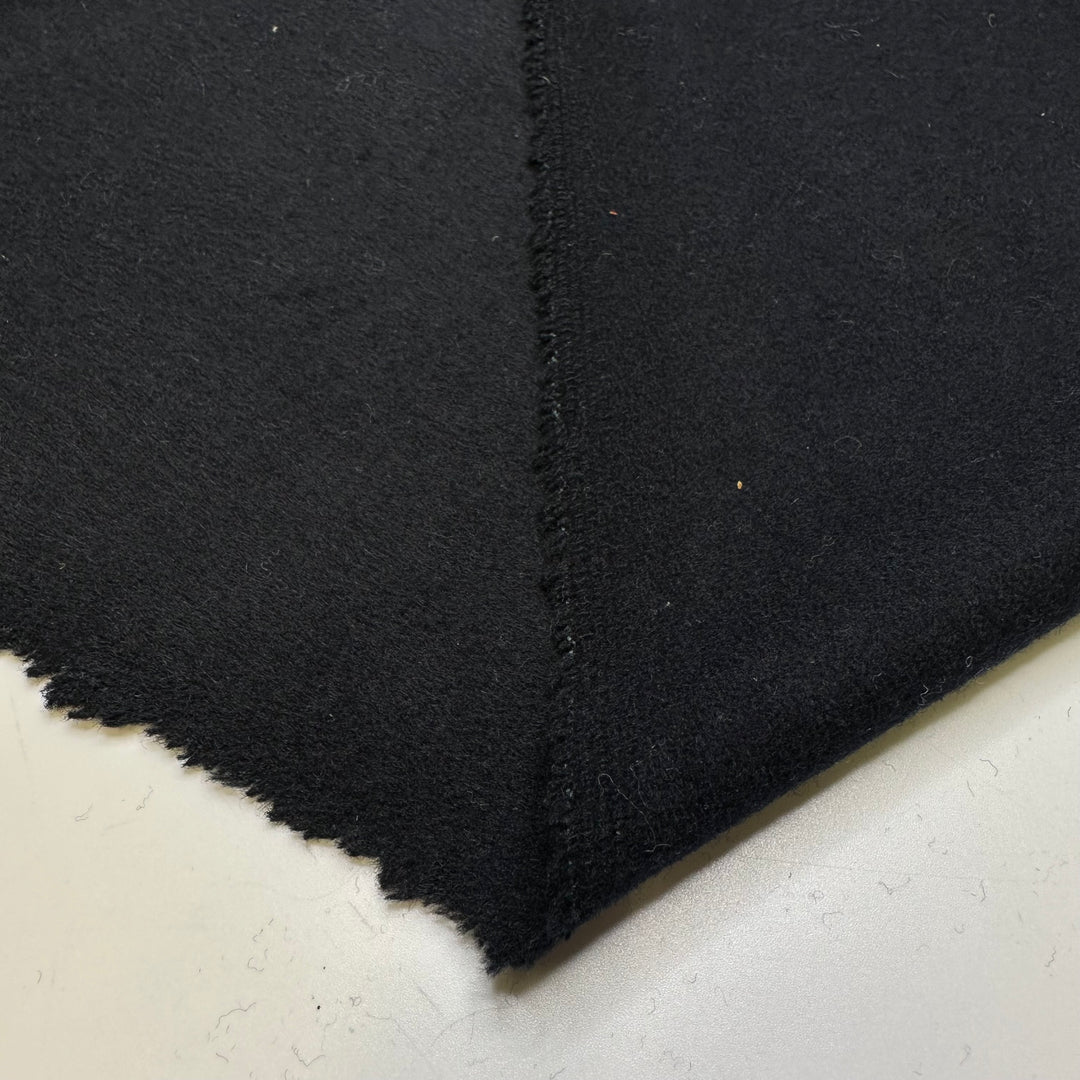 Warm Vintage Winter Coat - Wool/Acrylic Woven - Black Geometric Floral - 1.6M Bundle