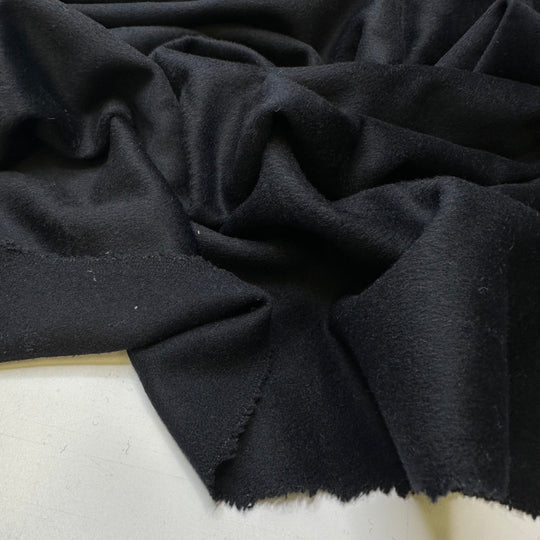 Warm Vintage Winter Coat - Wool/Acrylic Woven - Black Geometric Floral - 1.6M Bundle
