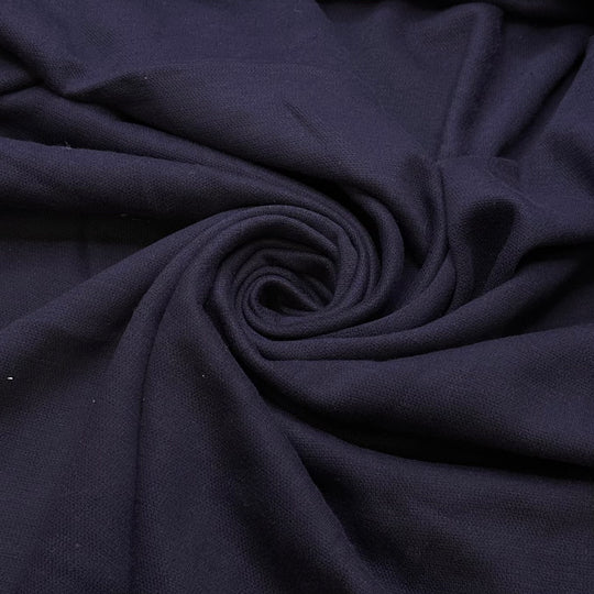 Patchwork Hoodie - Rib Knit Cotton Blend Knit - Navy - 1.4M Bundle