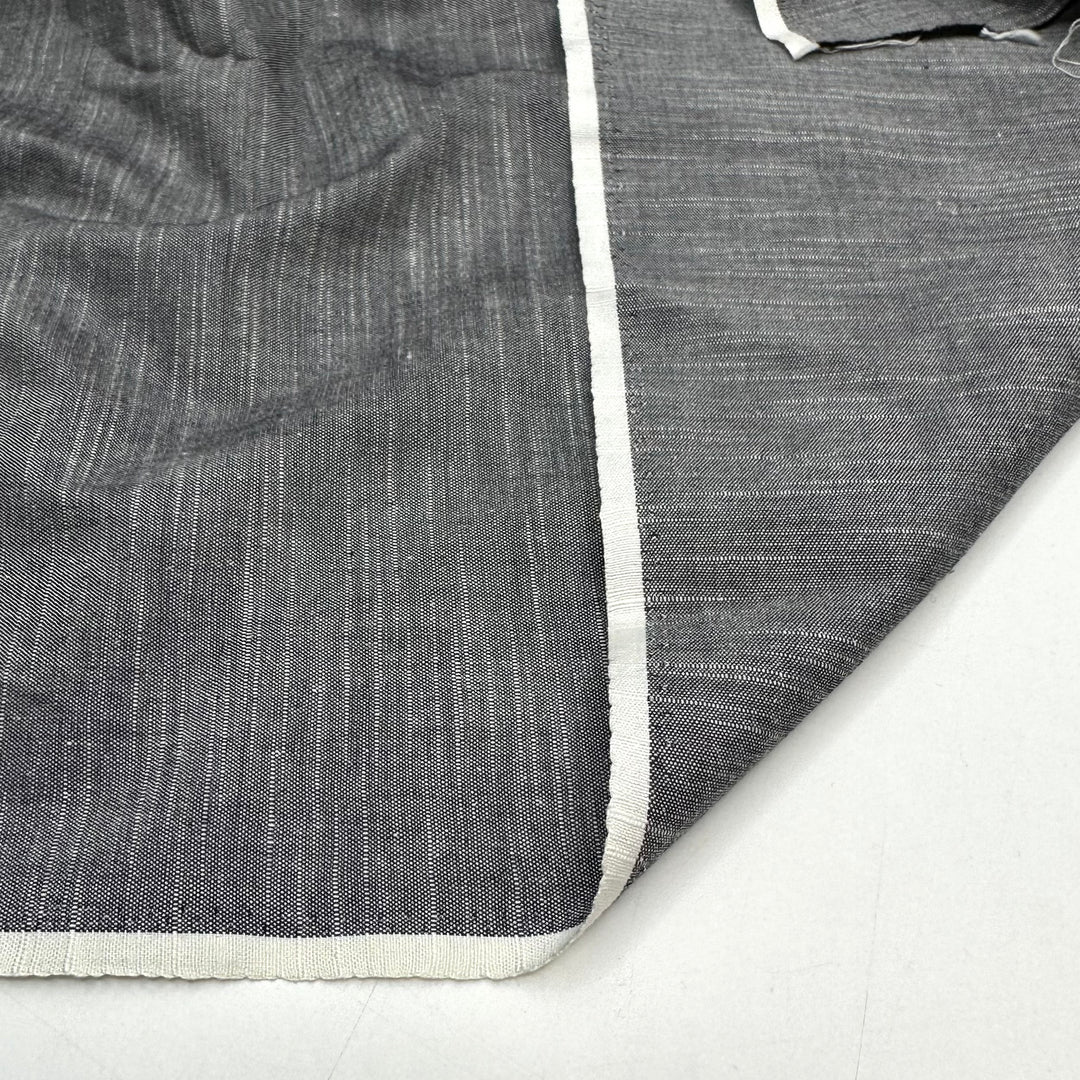 Still As A Statue - Slub In The Weave Cotton Woven - Grey/White - 2.4M Bundle