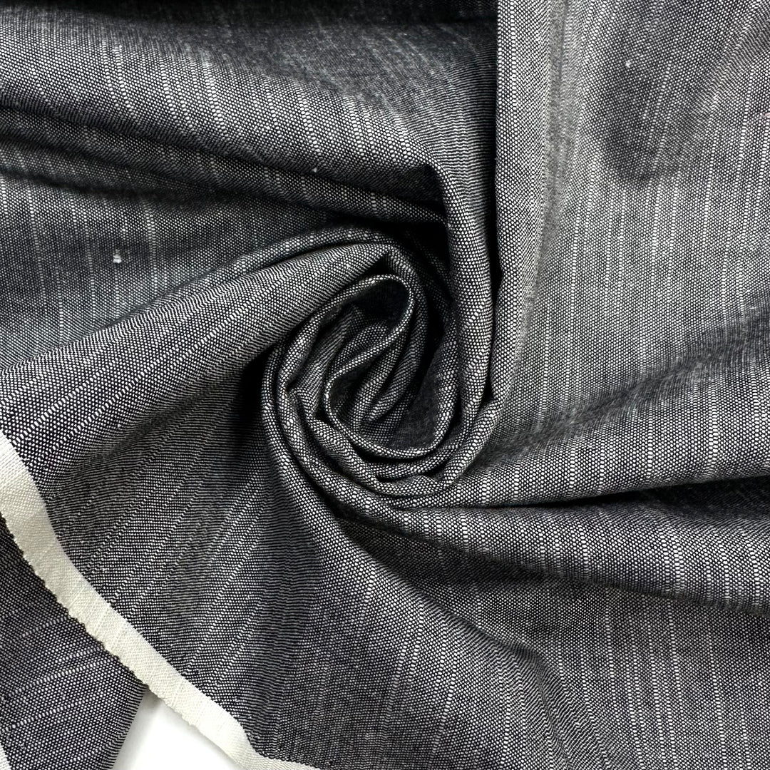 Still As A Statue - Slub In The Weave Cotton Woven - Grey/White - 2.4M Bundle