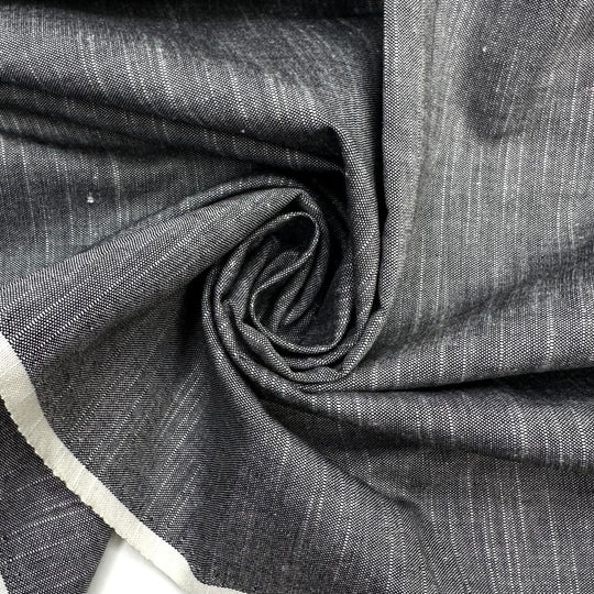 Still As A Statue - Slub In The Weave Cotton Woven - Grey/White - 2.4M Bundle