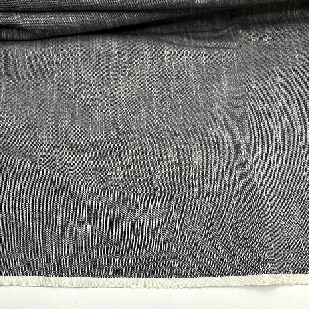 Still As A Statue - Slub In The Weave Cotton Woven - Grey/White - 2.4M Bundle