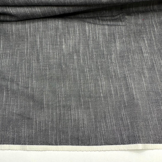 Still As A Statue - Slub In The Weave Cotton Woven - Grey/White - 2.4M Bundle