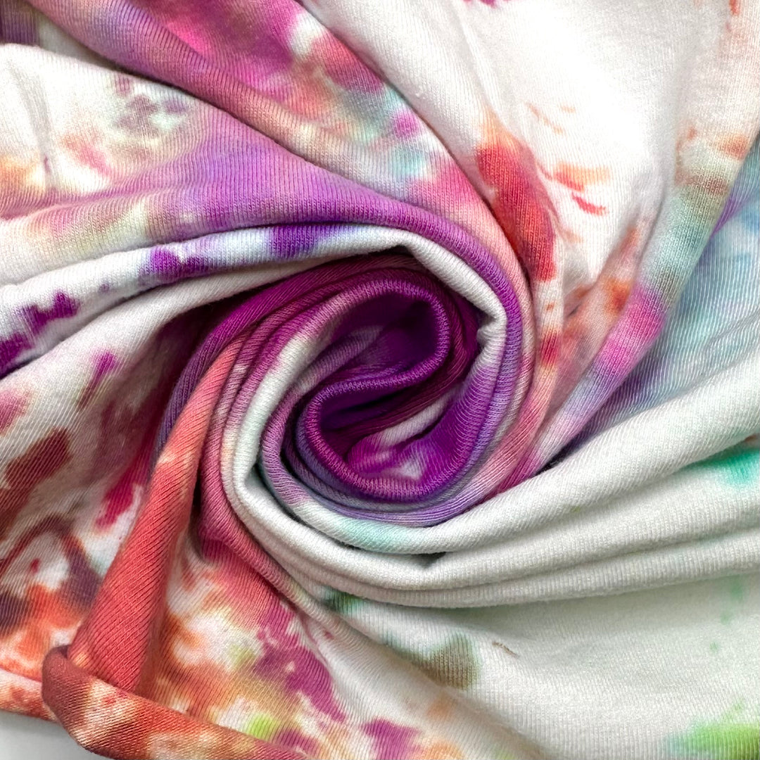 Art Attack - Jersey Cotton Blend Knit - Multi Multicoloured Tie Dye - 1.3M Bundle