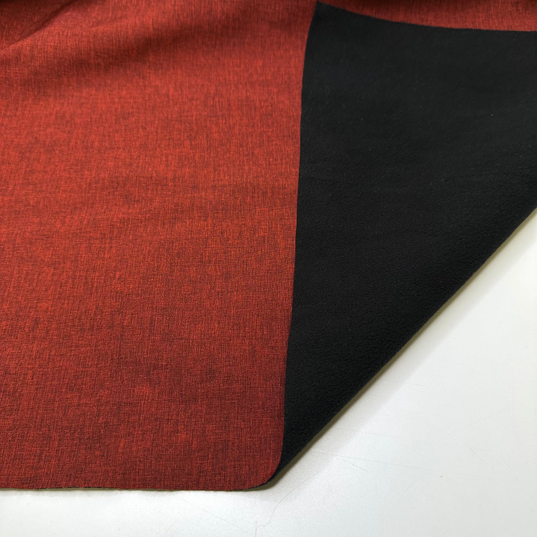 Clay Facials - Water Resistant Softshell Nylon/Poly Woven - Red/Black - 2.2M Bundle