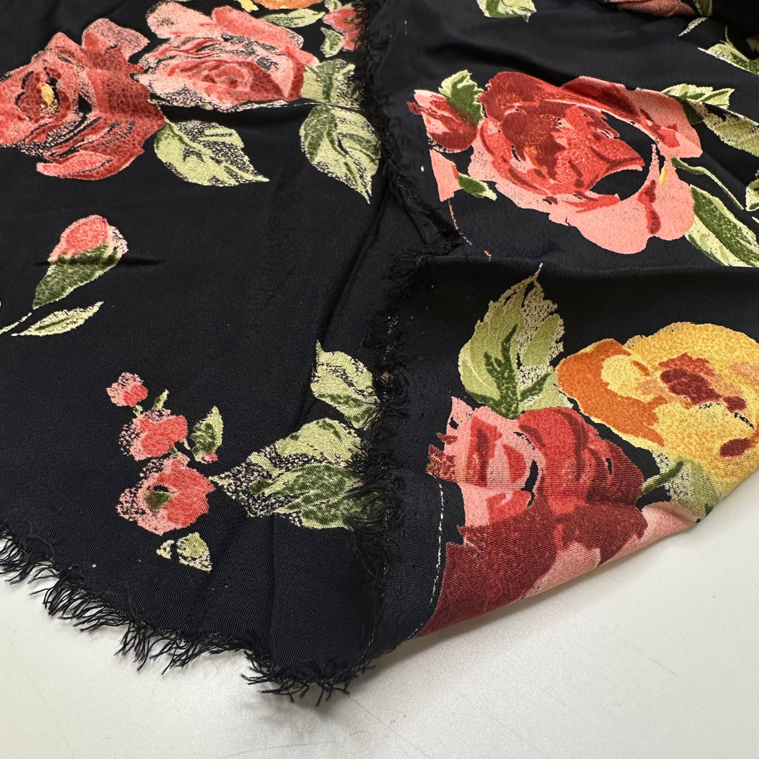 Era Appropriate Recreation - Rayon Woven - Black Multi Floral - 3.8M Bundle