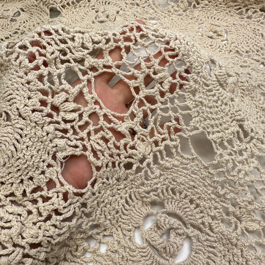 Reawakened Projects - Crochet Cotton Blend Woven - Beige/Cream Geometric - 0.9M Bundle