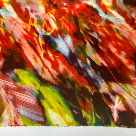 Squinting At The Painting - Rayon Woven - Multi Abstract - 1.25M Bundle