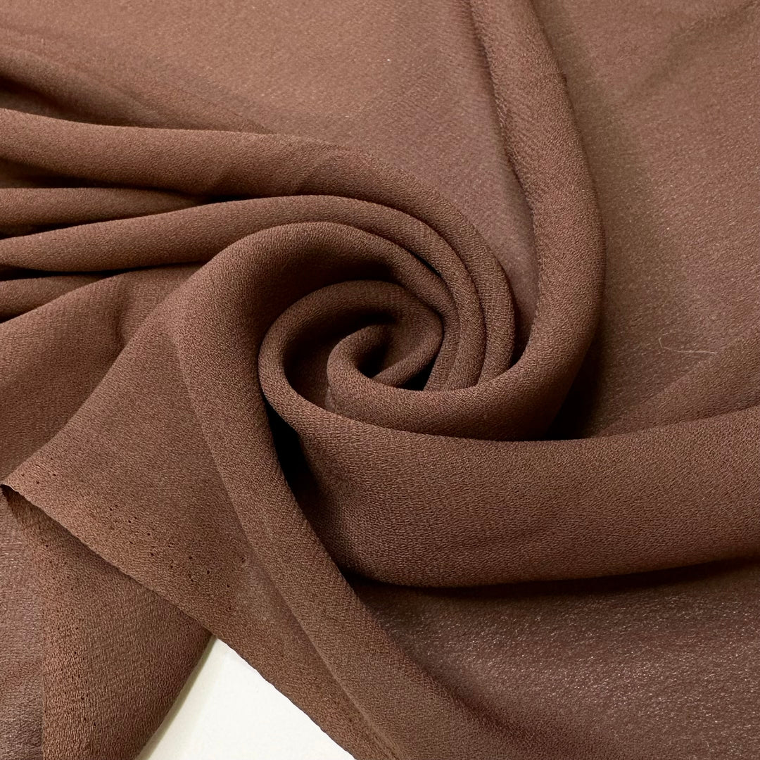Floats Like A Cape In The Wind - Crepe Poly Woven - Brown - 2.6M Bundle