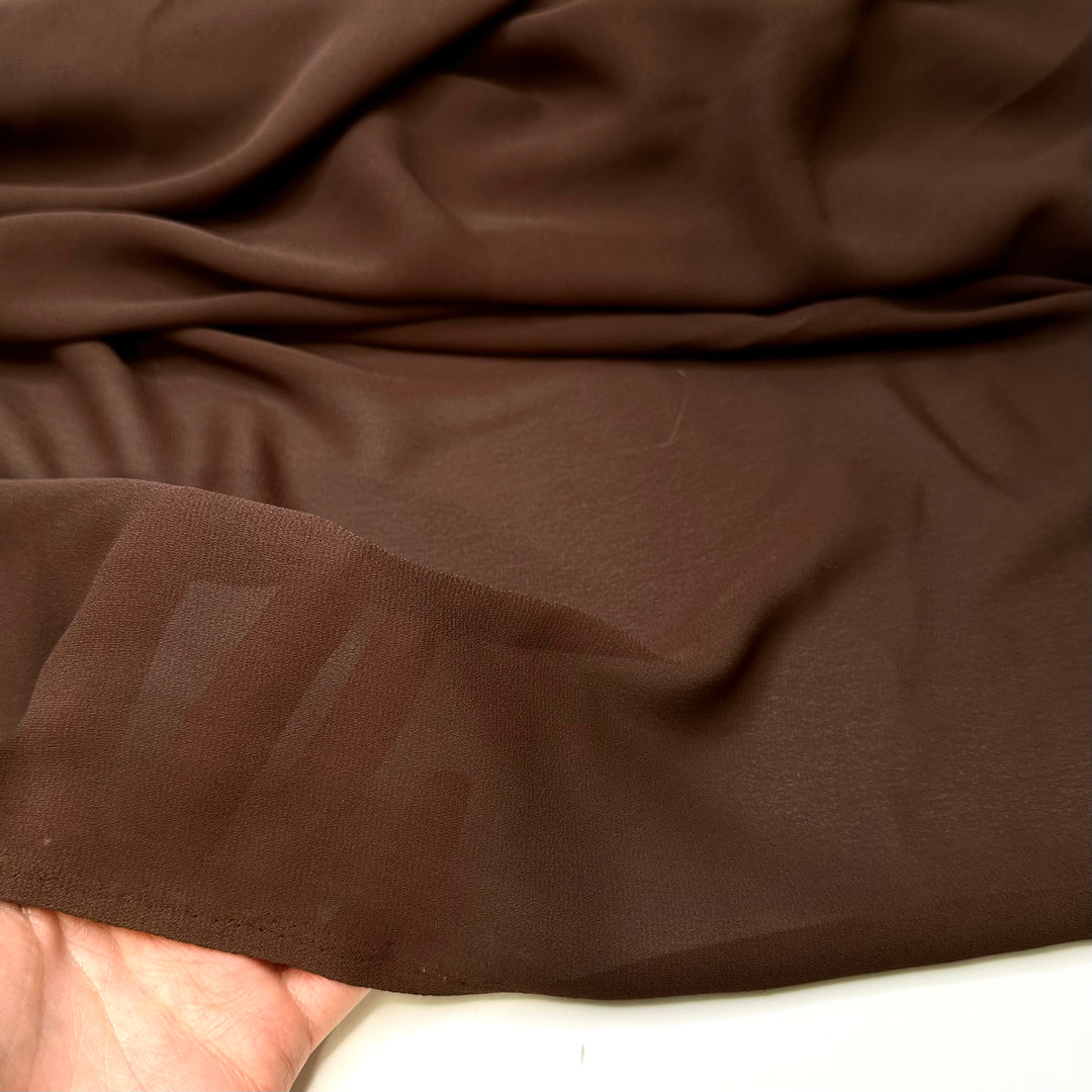 Floats Like A Cape In The Wind - Crepe Poly Woven - Brown - 2.6M Bundle