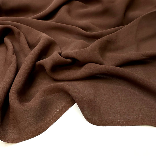 Floats Like A Cape In The Wind - Crepe Poly Woven - Brown - 2.6M Bundle
