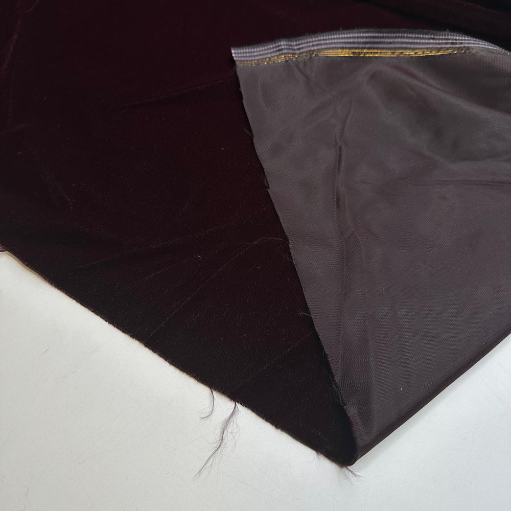 Crimson Peaks Vibes - Velvet Poly Woven - Burgundy - 2M Bundle - FABCYCLE Deadstock and Sustainble Fabrics and Sewing Supplies
