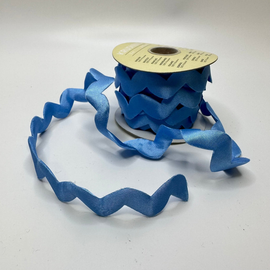 ¾" (19mm) Batting Stuffed Tape Trim - Light Blue - 4M Bundle - True Deadstock supplies Fabric by private - Sustainable Textile | FABCYCLE