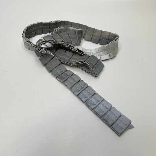 ¾" (19mm) Reflective Stretchy Tape Trim - Silver - 0.9M Bundle - True Deadstock supplies Fabric by private - Sustainable Textile | FABCYCLE