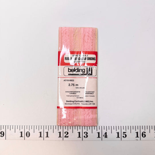 ¾" (19mm) Stretchy Lace Trim - Light Pink - 2.75M Bundle - True Deadstock supplies Fabric by private - Sustainable Textile | FABCYCLE