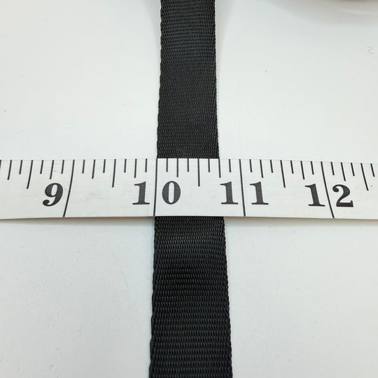 ¾" (19mm) Webbing Trim - Black - 1.35M Bundle - True Deadstock supplies Fabric by private - Sustainable Textile | FABCYCLE
